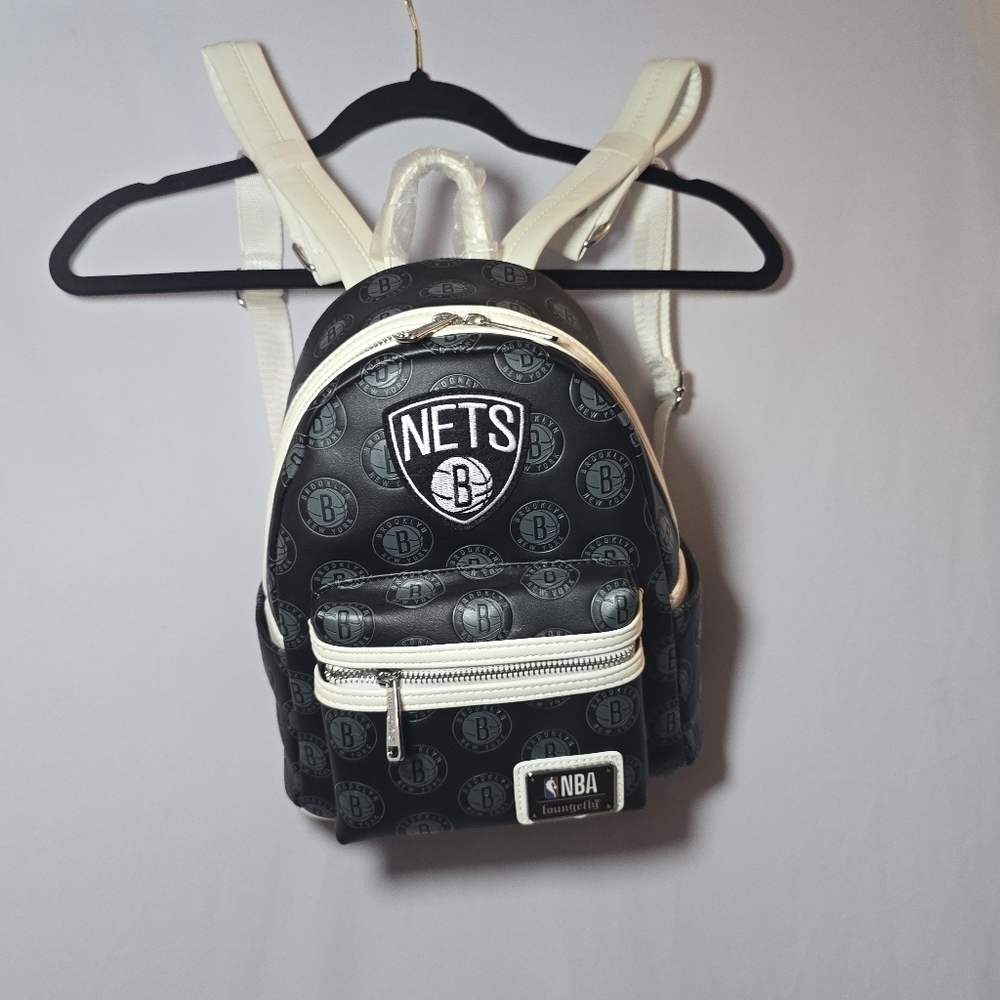 NWT Loungefly NBA Brooklyn Nets Basketball Logo Backpack